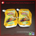 Gravure printing stand up pouch with spout for chilli sauce
